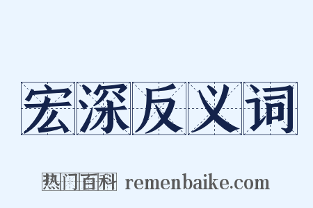 宏深反义词是什么意思的图片